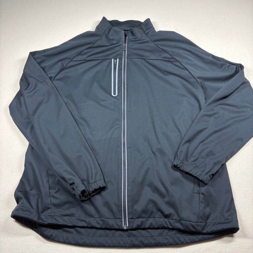Greg Norman St Johns Golf Mens XL Black Full Zip Performance Jacket Activewear